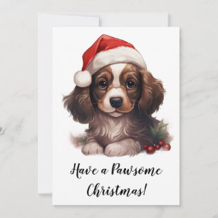 Cocker Spaniel Festive Frolic Card