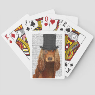Cocker Spaniel, Formal Hound and Hat Playing Cards