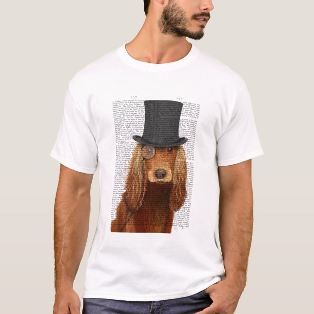 Cocker Spaniel, Formal Hound and Hat T-Shirt (Front)