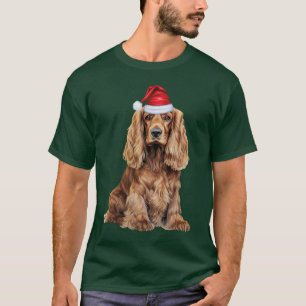 Cocker Spaniel Funny Christmas Santa Dog T-Shirt