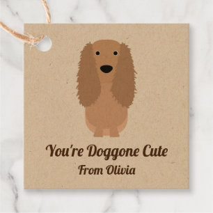 Cocker Spaniel Gift Tag, Dog Party Favour Tags