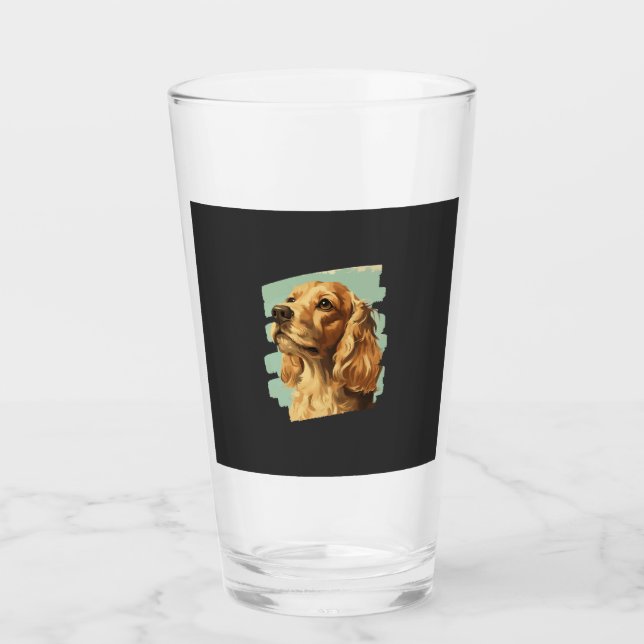 Cocker Spaniel Glass (Front)