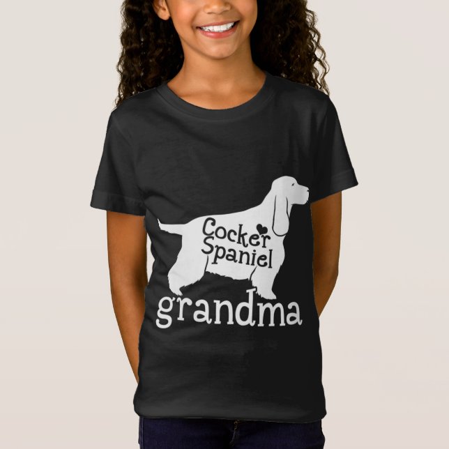 Cocker Spaniel Grandma Gifts Cute Grandma Dog Love T-Shirt (Front)