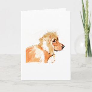 Cocker Spaniel Greeting Card, Watercolor  Card