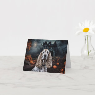 Cocker Spaniel Halloween Scary Card