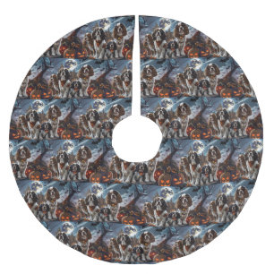 Cocker Spaniel Halloween Spooky Brushed Polyester Tree Skirt