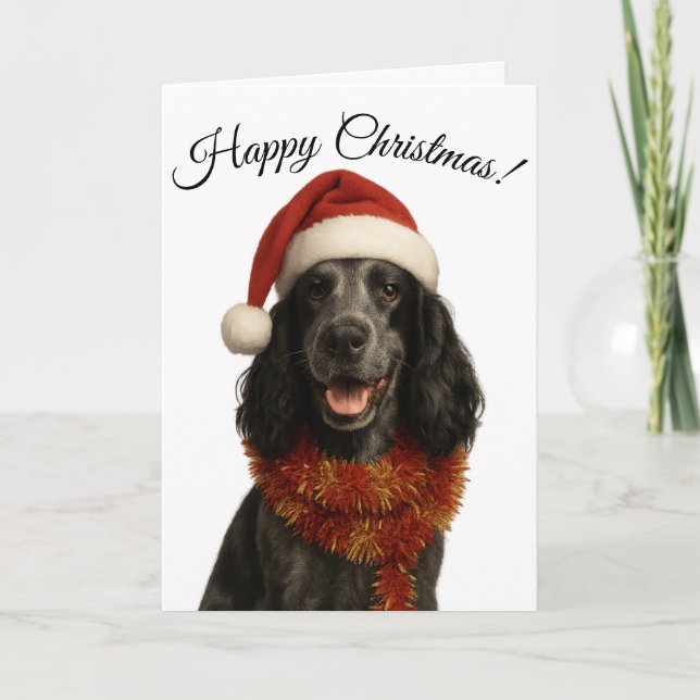Cocker Spaniel Happy Christmas card (Front)