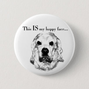 Cocker Spaniel Happy Face 6 Cm Round Badge