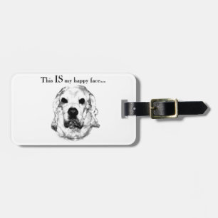 Cocker Spaniel Happy Face Luggage Tag
