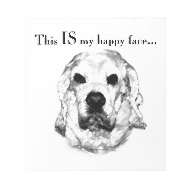 Cocker Spaniel Happy Face Notepad (Front)