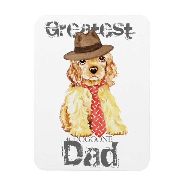 Cocker Spaniel Heart Dad Magnet (Vertical)