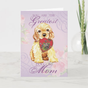 Cocker Spaniel Heart Mum Card