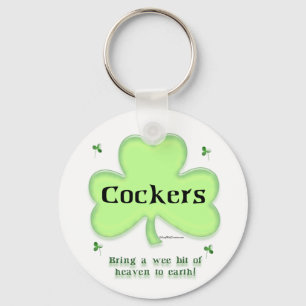 Cocker Spaniel Heaven; St. Patrick's day Cocker Key Ring
