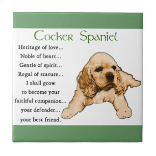 Cocker Spaniel Heritage of Love Tile