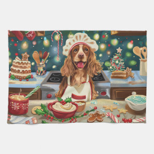 Cocker Spaniel Holiday Baking: Festive Christmas Tea Towel
