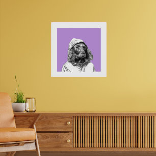 Cocker Spaniel in Rain Coat (Sumire) Poster