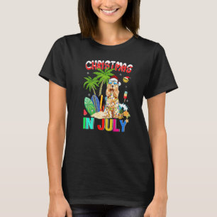 Cocker Spaniel In Santa Hat Sunglasses Christmas I T-Shirt