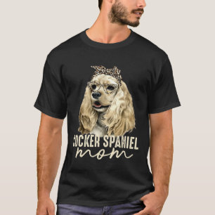 Cocker Spaniel Leopard Print Bandanna Dog T-Shirt