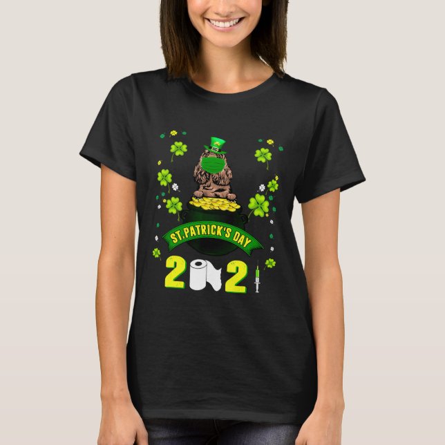 Cocker Spaniel Leprechaun Dog Face Mask St Patrick T-Shirt (Front)