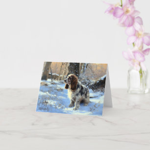 Cocker Spaniel Let It Snow Christmas  Card