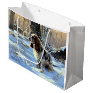 Cocker Spaniel Let It Snow Christmas Large Gift Bag