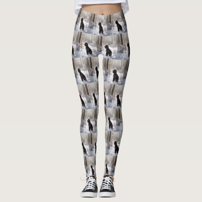 Cocker Spaniel Let It Snow Christmas  Leggings (Front)