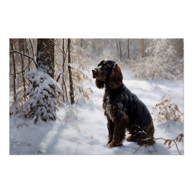 Cocker Spaniel Let It Snow Christmas  Poster (Front)