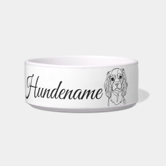 Cocker Spaniel Line Art personalized bowl