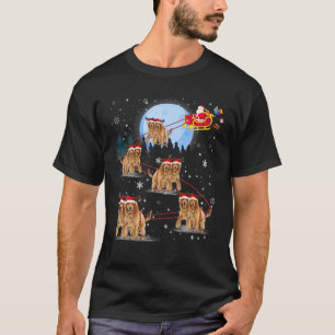 Cocker Spaniel Lover Reindeer Sleigh Santa T-Shirt