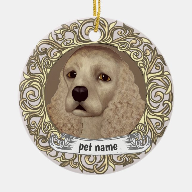 Cocker Spaniel Loving Memory ornament (Front)