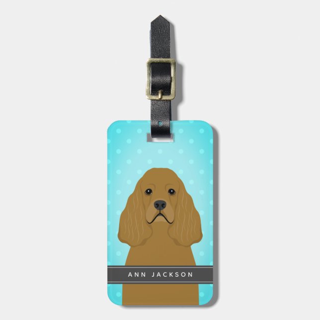 Cocker Spaniel Luggage Tags (Front Vertical)