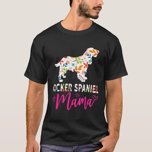 Cocker Spaniel Mama Cute Dog T-Shirt (Front)