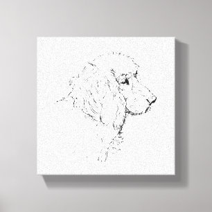 Cocker Spaniel – Minimalist Dog Line Drawing Canvas Print