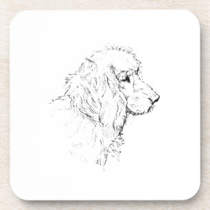 Cocker Spaniel – Minimalist Dog Line Drawing Coaster