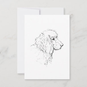Cocker Spaniel – Minimalist Dog Line Drawing Thank You Card