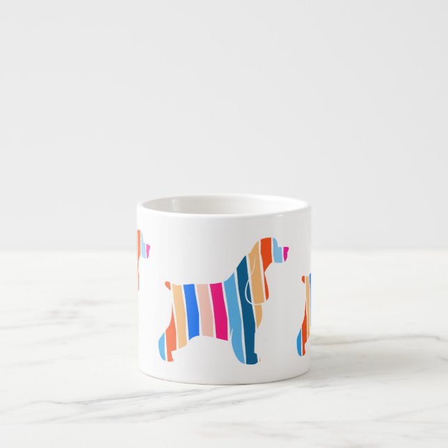 Cocker Spaniel Modern Silhoeutte Espresso Cup (Front)