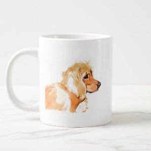Cocker Spaniel Mug, Dog Mom Coffee Watercolor Large Coffee Mug