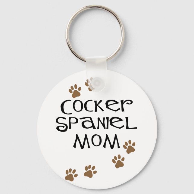 Cocker Spaniel Mum for Dog Moms Key Ring (Front)