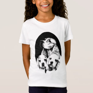 Cocker Spaniel Mum puppies dogs art T-Shirt