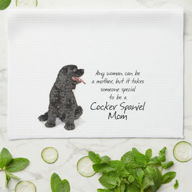 Cocker Spaniel Mum Tea Towel (Folded)