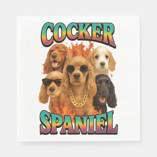 Cocker Spaniel  Napkin (Front)
