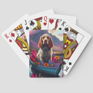 Cocker Spaniel on a Paddle: A Scenic Adventure Playing Cards