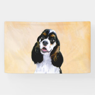 Cocker Spaniel (Parti) Painting - Original Dog Art Banner