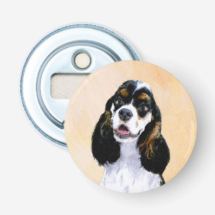 Cocker Spaniel (Parti) Painting - Original Dog Art Bottle Opener