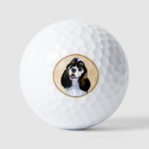 Cocker Spaniel (Parti) Painting - Original Dog Art Golf Balls