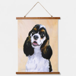 Cocker Spaniel (Parti) Painting - Original Dog Art Hanging Tapestry