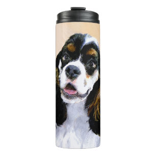 Cocker Spaniel (Parti) Painting - Original Dog Art Thermal Tumbler