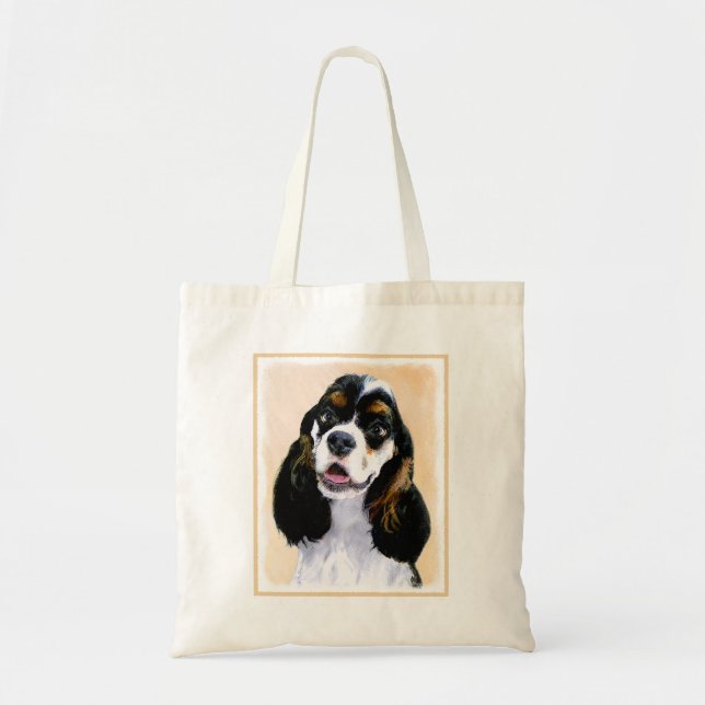 Cocker Spaniel (Parti) Painting - Original Dog Art Tote Bag (Front)
