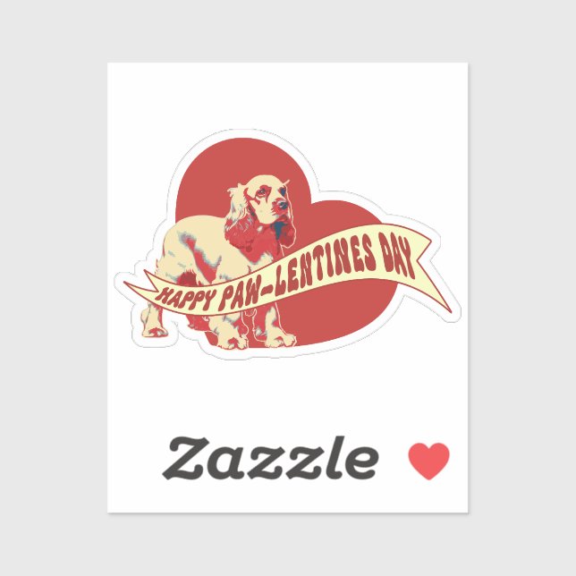 Cocker Spaniel Pawlentine's Day Vinyl (Sheet)