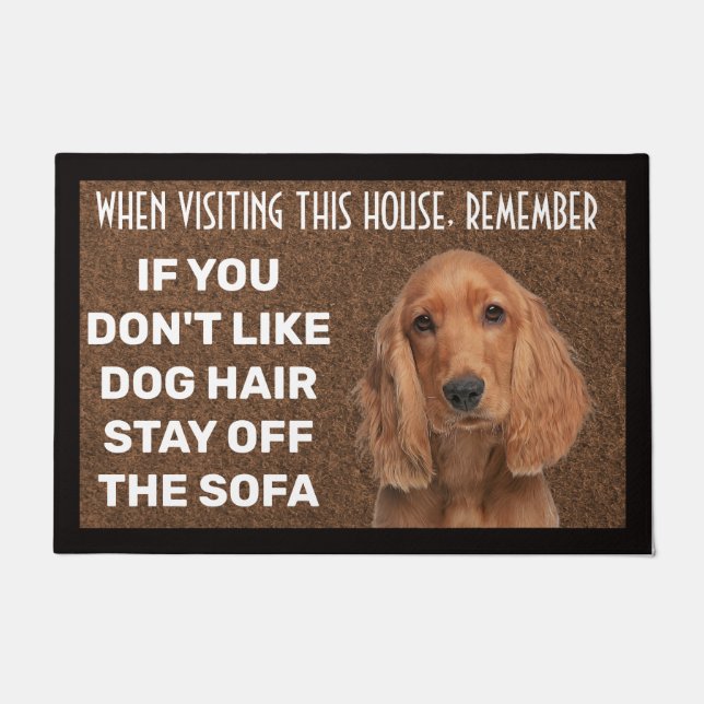 Cocker Spaniel personalised doormat (Front)